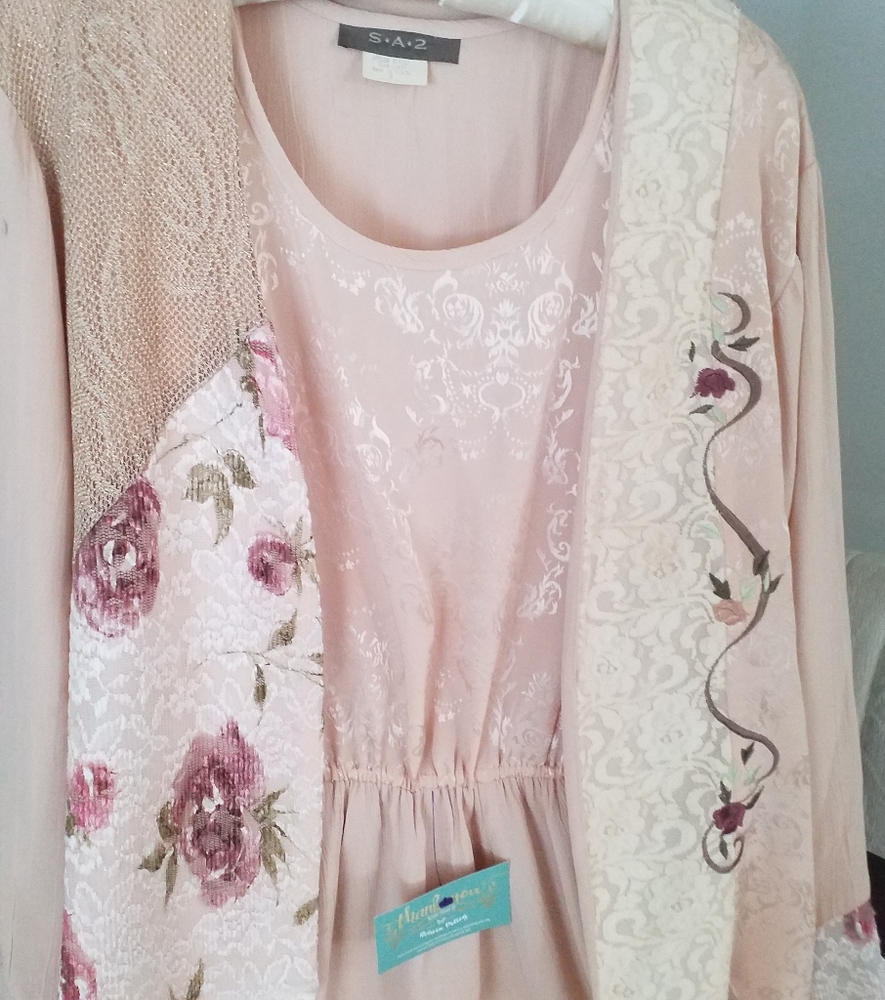 NWT SPENCER ALEXIS SA2 PEACH MAXI SUMMER 2PC MED